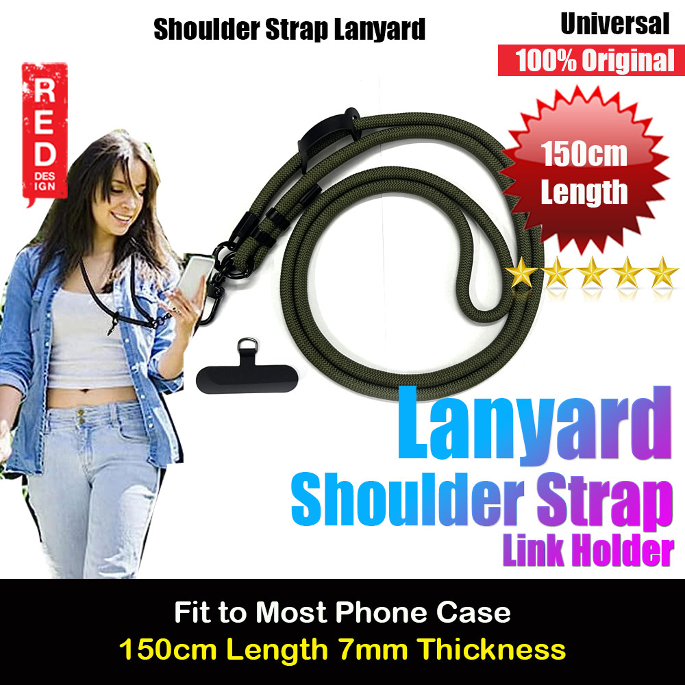 Red Design Selected Shoulder Lanyard Strap Crossbody Nylon Strap 150cm (Army Green)