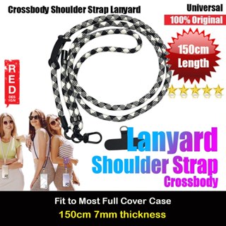 Red Design Selected Shoulder Lanyard Strap Croassbody Nylon Strap 150cm (Black White)