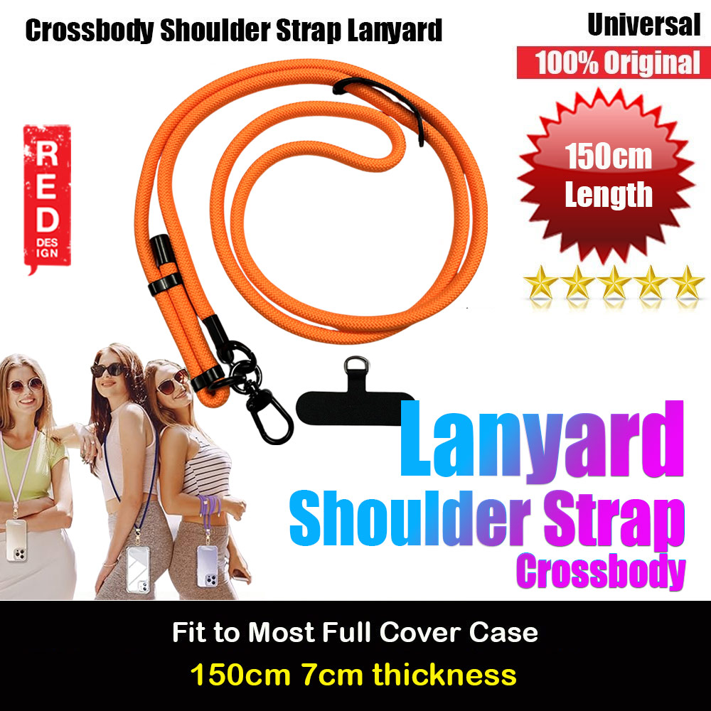 Red Design Selected Shoulder Lanyard Strap Crossbody Nylon Strap 150cm (Orange)