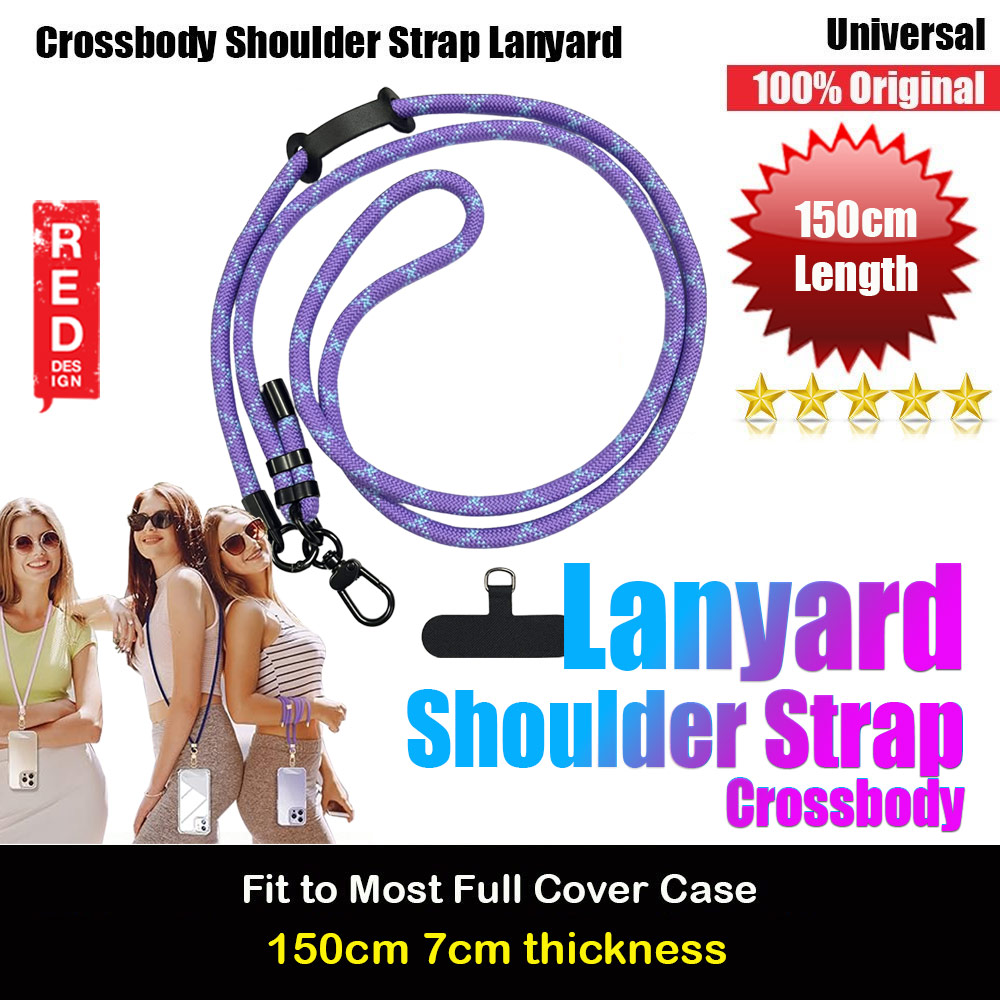 Red Design Selected Shoulder Lanyard Strap Crossbody Nylon Strap 150cm (Purple Blue)