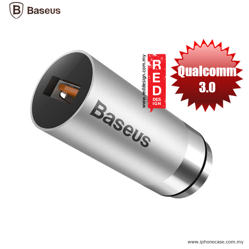 Baseus CarQ Series Qualcomm Quick Charge 3.0 Car Charger - Silver