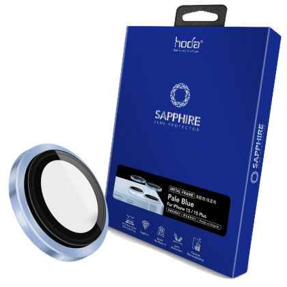 Hoda Sapphire Lens Protector for iPhone 15 6.1 iPhone 15 Plus 6.7  (2PCS Blue)