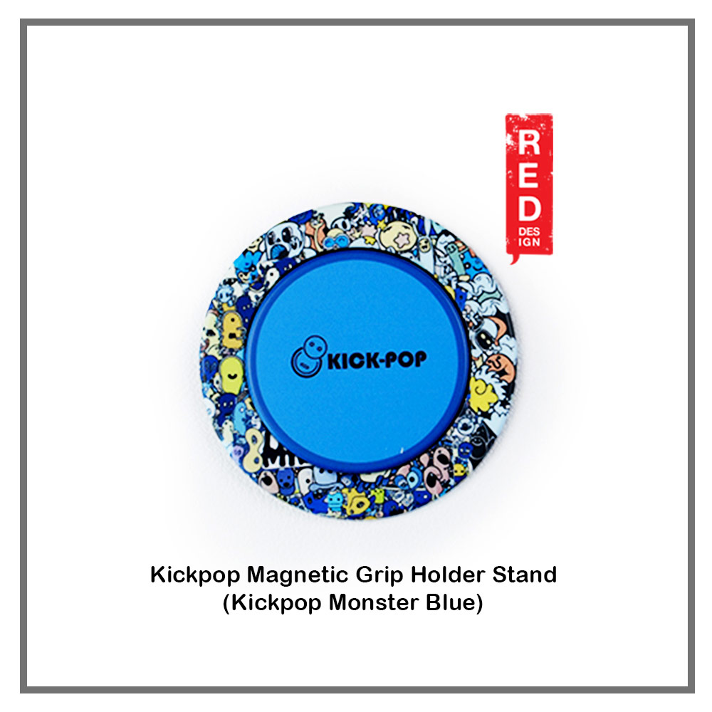 Kickpop Magnetic O Ring Grip Holder Stand Finger Grip Kickstand for Magnetic Device | Phone (Monster Blue)