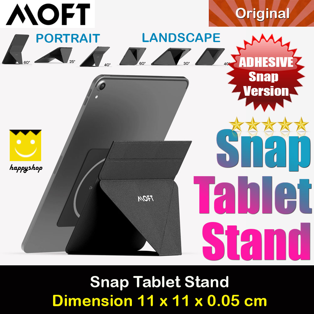 MOFT Snap Tablet Stand Multi Angle Invisible Tablet Stand for iPad iPad Pro iPad Air Tablet (Jet Black)