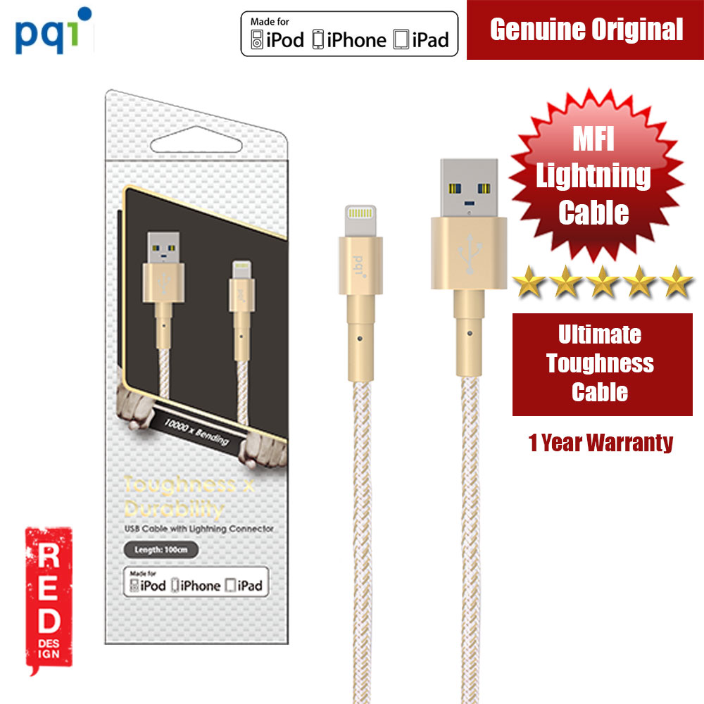 PQI i-Cable Ultimate Toughness Lightning Cable (Gold)