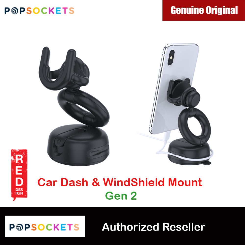 Popsockets PopMount 2 Dash and Windshield Car Dash Car Mount Car Windscreen Mount for Popsockets Gen 2 (Black)