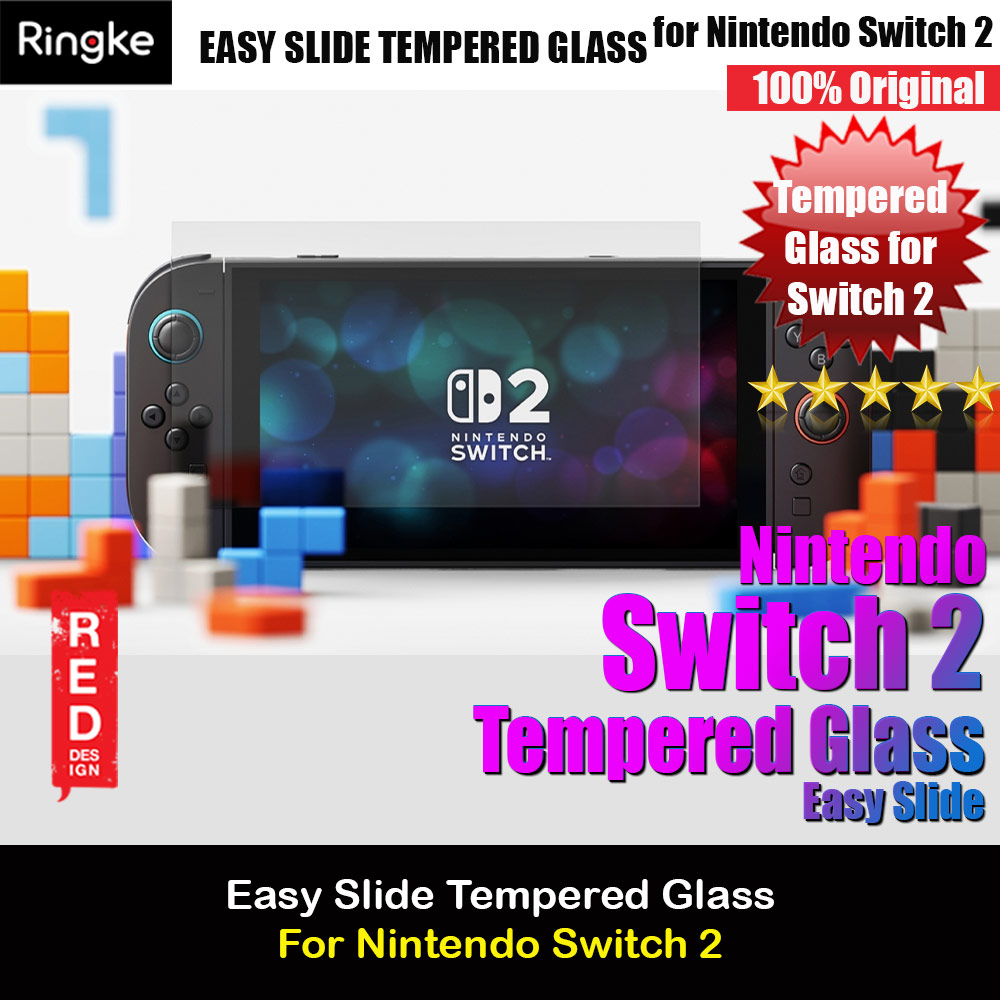 Ringke Easy Slide Tempered Glass Nintendo Switch 2 (2 Pack)