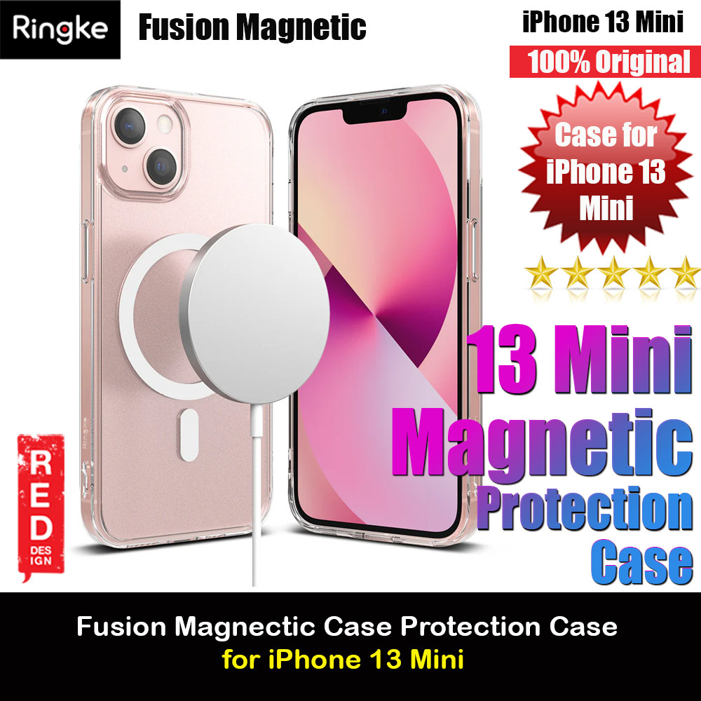 Ringke Fusion Magnetic Matte Protection Case Magsafe Compatible for Apple iPhone 13 Mini 5.4 (Matte Clear)