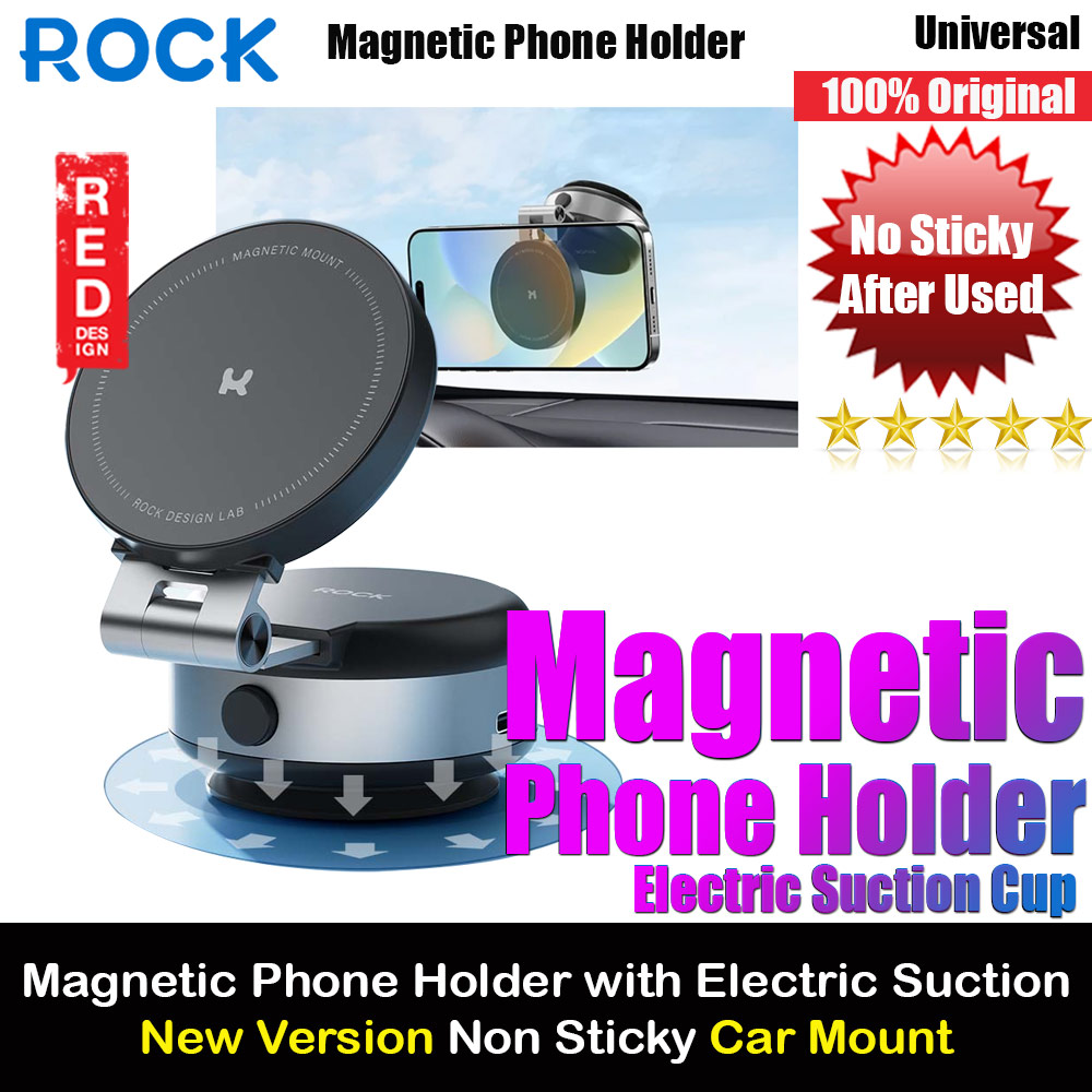 Rock Magnetic Car Holder Car Mount Phone Holder with Eletric Strong Suction for Windscreen and Dashboard
