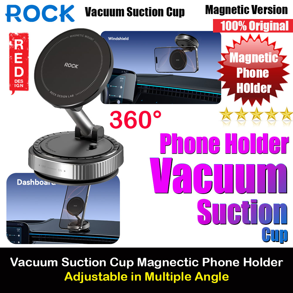 Rock Magnetic Car Holder Car Mount Phone Holder with Strong Vacuum Suction for Windscreen and Dashboard