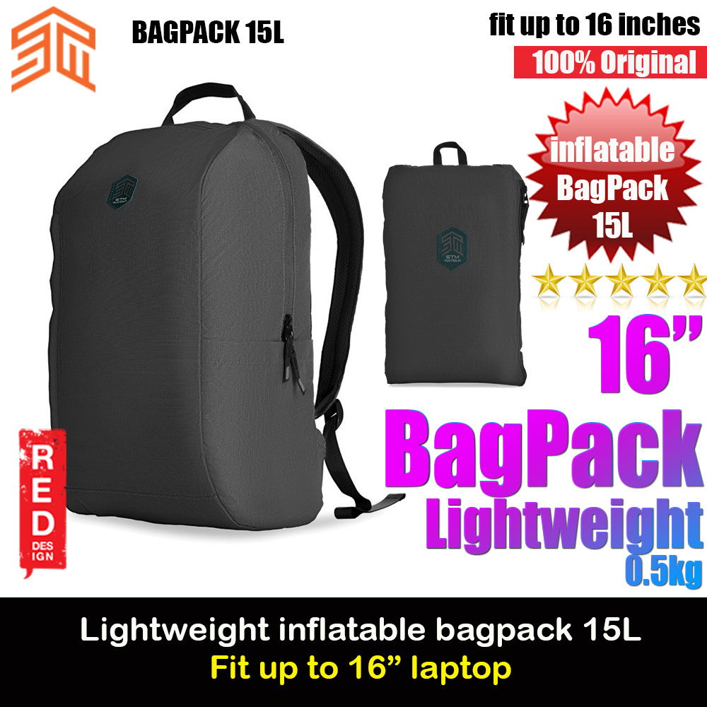 STM Goods BagPack 15L inflatable protective laptop airbag Lightweight Backpacks up to 16" inches (Black)