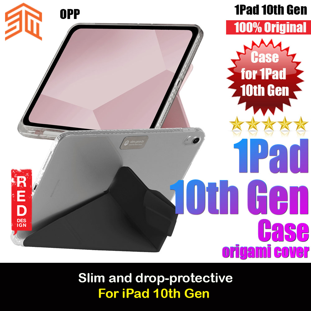 STM OPP Flip Cover Stand Case for Apple iPad 10.9 10th Gen 2022 (Black)