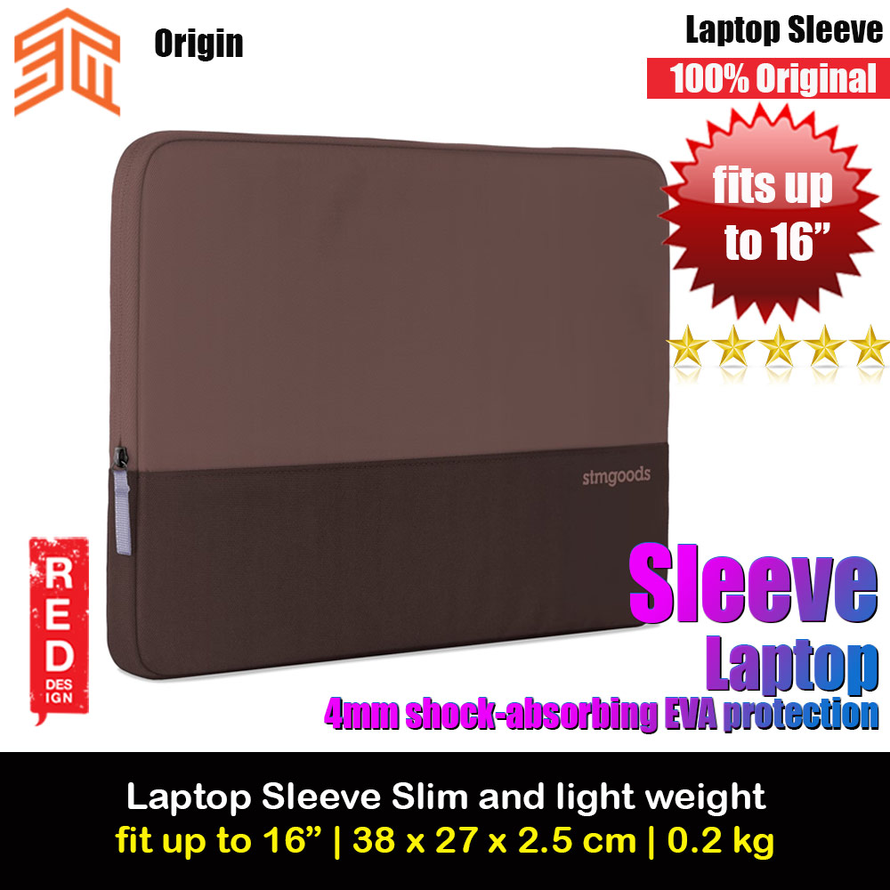 STM Origin Slim and Lightweight with Shock Absorbing Secure Zip Laptop Sleeve up to 16" - Lilac Plum