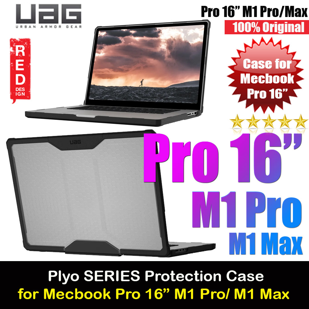 UAG Plyo Series Drop Protection Cover Casing Case for Macbook Pro 16 M1 Pro M1 Max 2021 A2485 (Ice Black)