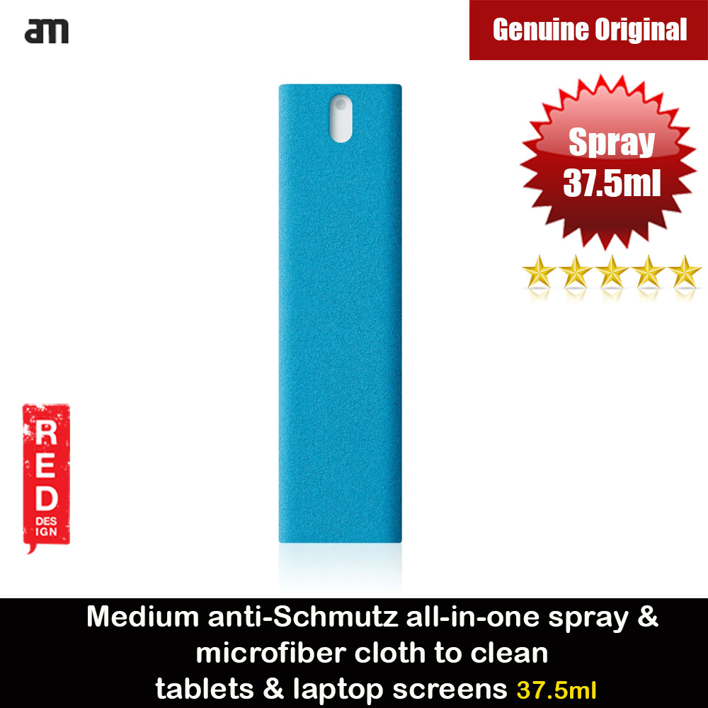 AM Get Clean SPRAY Microfiber and Spray 2 in 1 Screen Cleaner for iPhones iPads Smartphones Tablets Laptops 37.5ml (Blue)