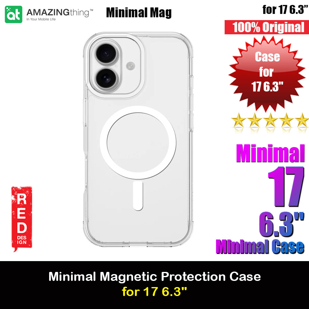 Amazingthing Minimal Magnetic Slim Protection Case for iPhone 17 6.3 (Clear)