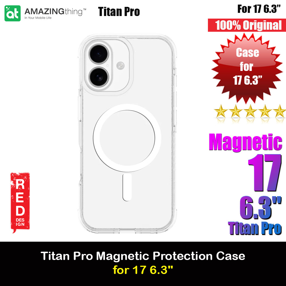 Amazingthing Titan Pro Magnetic Drop Protection Case for iPhone 17 6.3 (Clear)