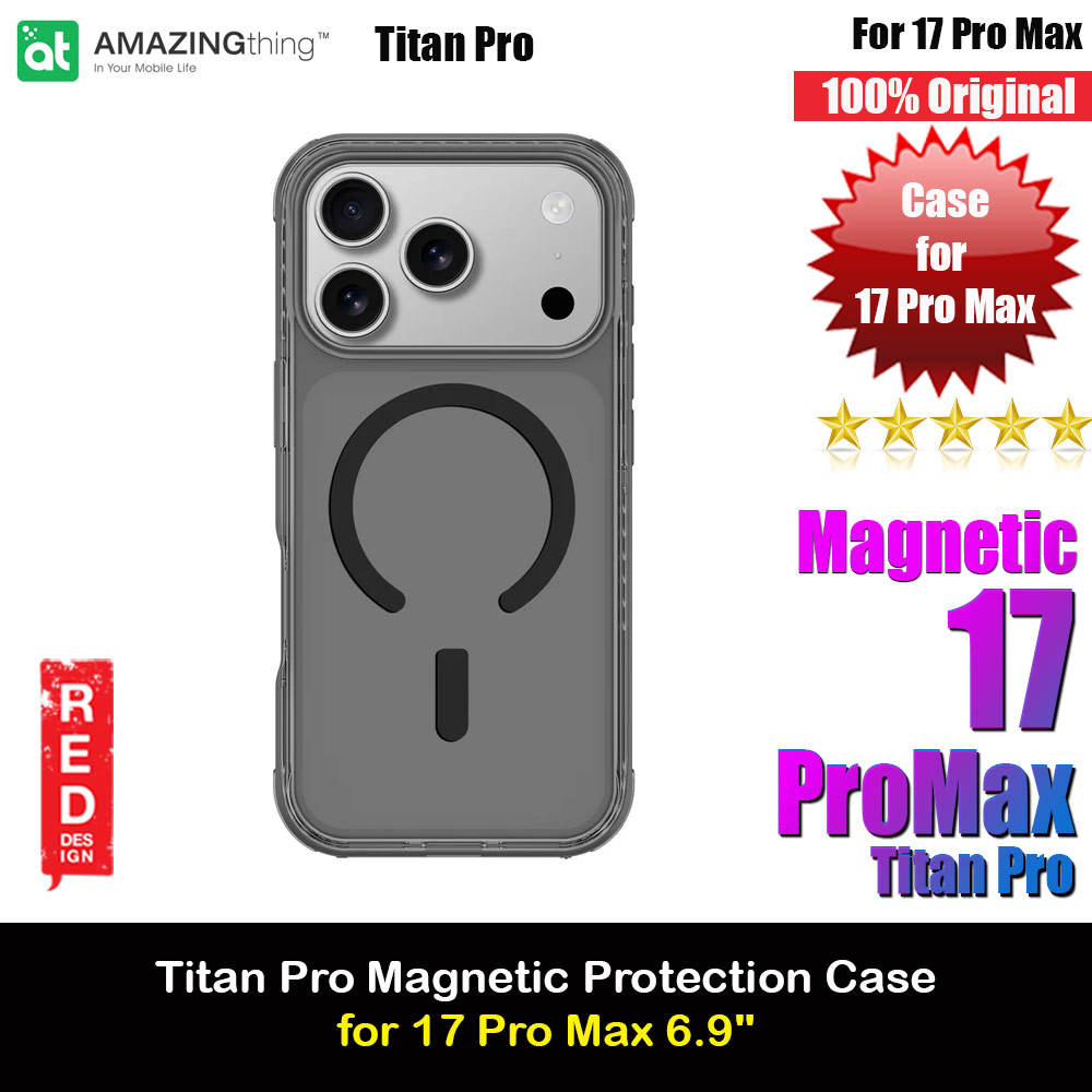 Amazingthing Titan Pro Magnetic Drop Protection Case for iPhone 17 Pro Max 6.9 (Black)