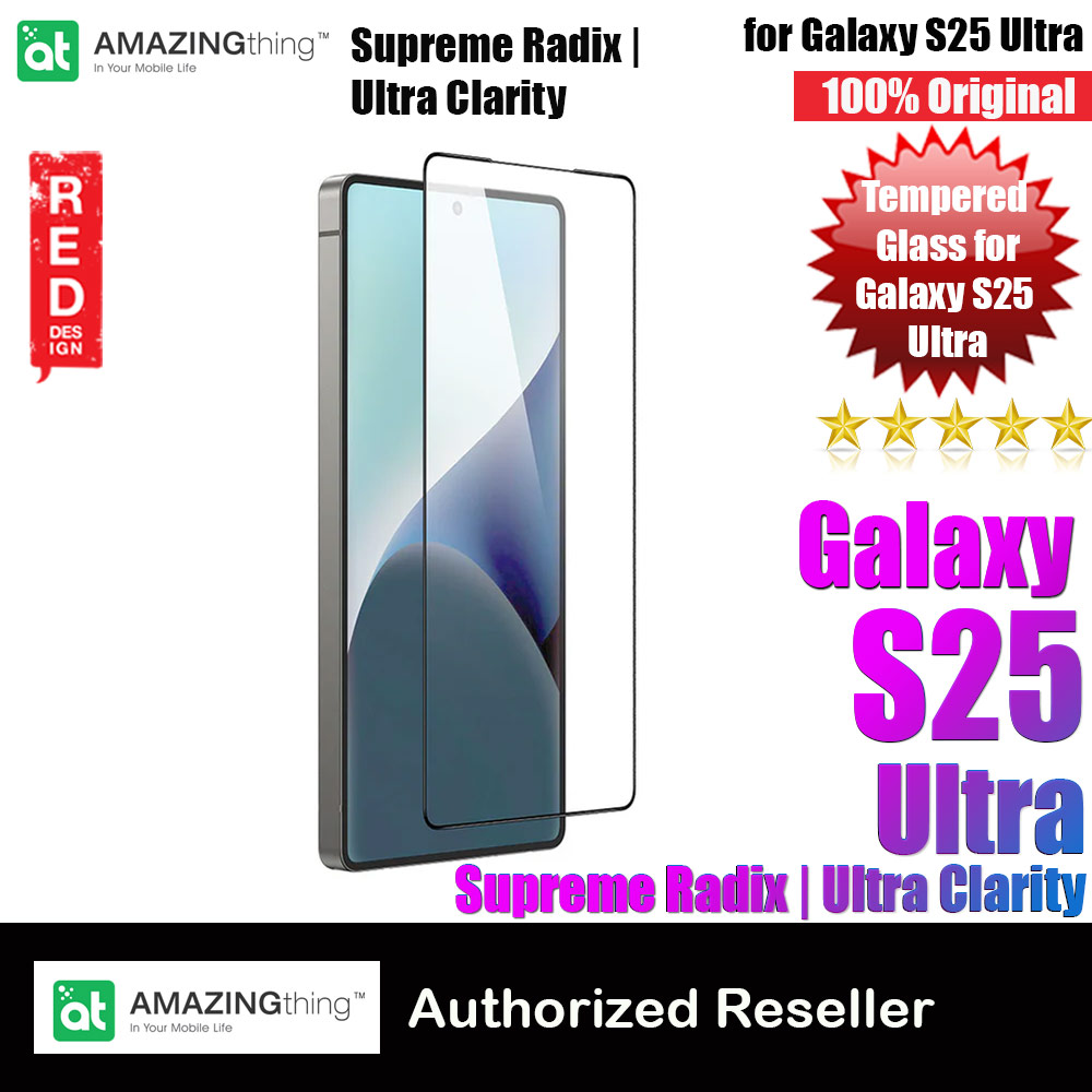 Amazingthing Galaxy S25 Ultra Tempered Glass Screen Protector Supreme Radix Ultra Clarity (Clear)