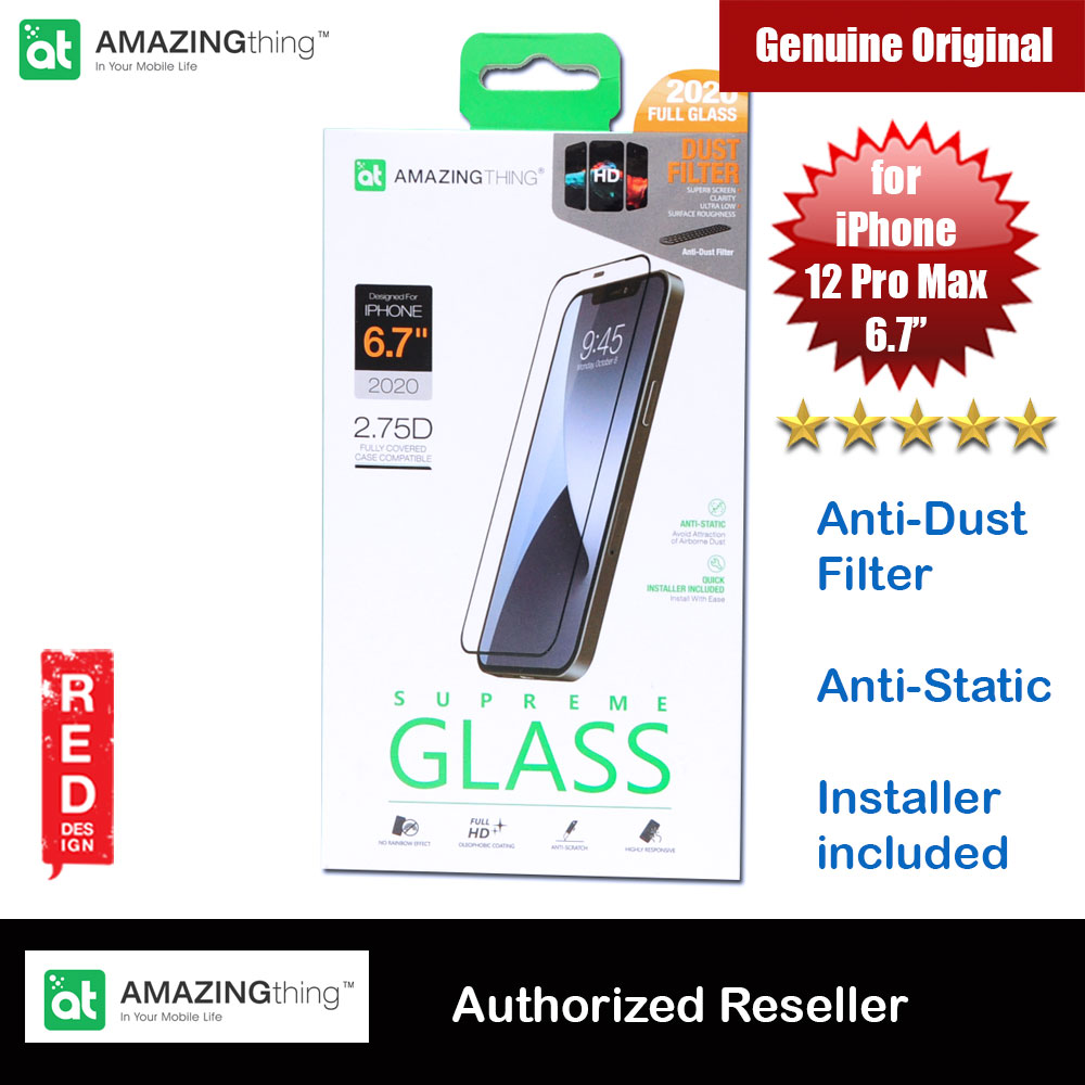 AMAZINGThing Supreme Glass 2.75D Anti Static Tempered Glass for iPhone12 Pro Max 6.7 with dust filter