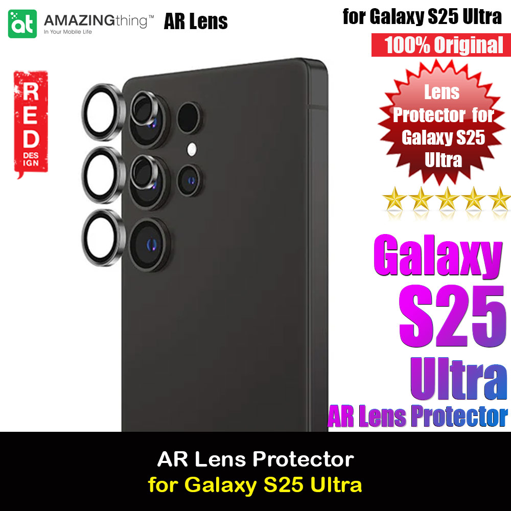 Amazingthing AR Lens Protector Camera Rings Frame Lens Protector for Galaxy S25 Ultra (5PCS Black)