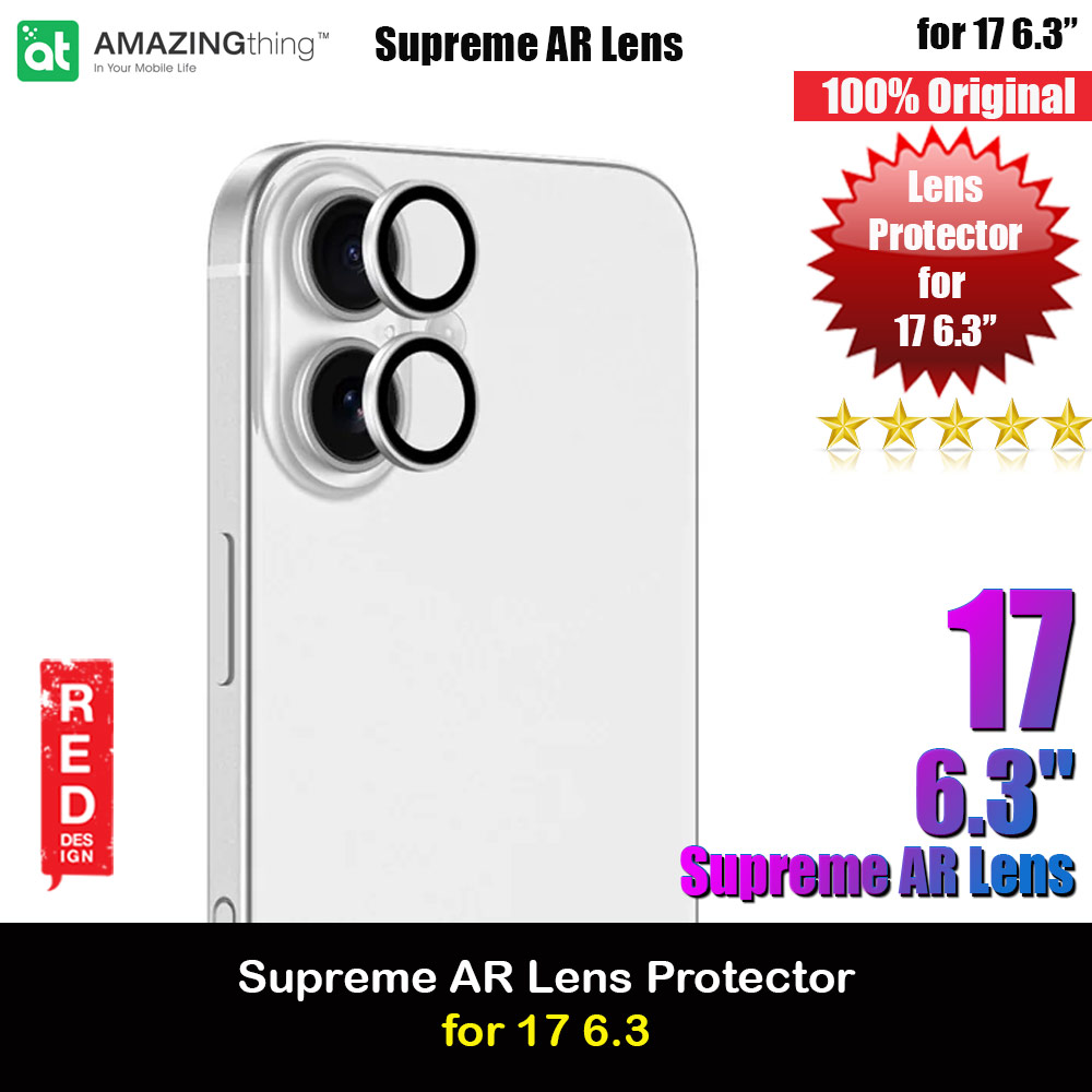 Amazingthing Supreme AR Lens Glass Aluminum Tempered Glass Lens Protector for iPhone 17 6.3  (2PCS Silver)