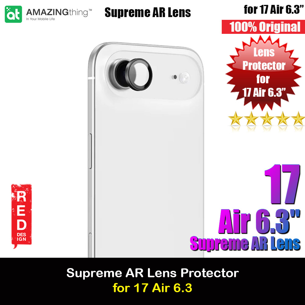 Amazingthing Supreme AR Lens Glass Aluminum Tempered Glass Lens Protector for iPhone 17 Air 6.5  (1PCS Black)