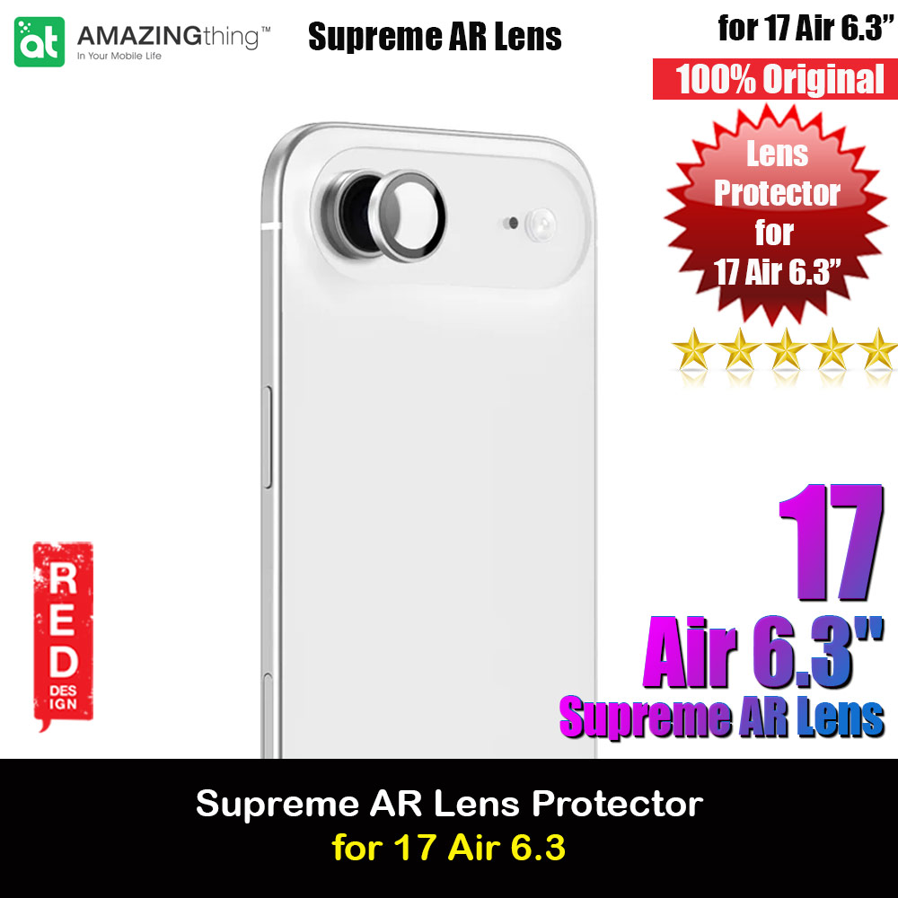 Amazingthing Supreme AR Lens Glass Aluminum Tempered Glass Lens Protector for iPhone 17 Air 6.5  (1PCS Silver)