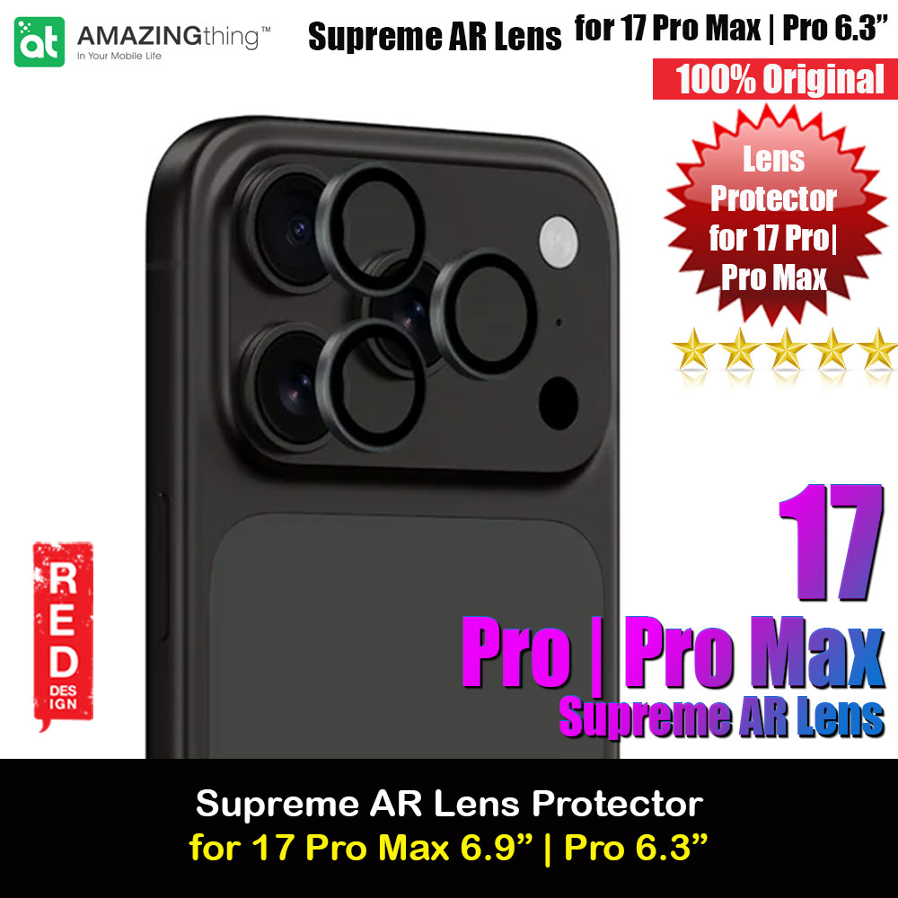 Amazingthing Supreme AR Lens Glass Aluminum Tempered Glass Lens Protector for iPhone 17 Pro 6.3 iPhone 17 Pro Max 6.9 (3PCS Natural)