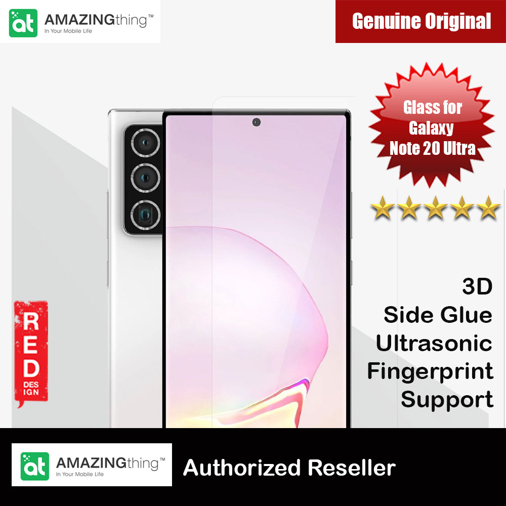 AMAZINGThing Supreme Glass 3D Side Glue Glass Case Compatible Ultrasonic Finger Print Support for Samsung Galaxy Note 20 Ultra 6.9 (Side Glue)