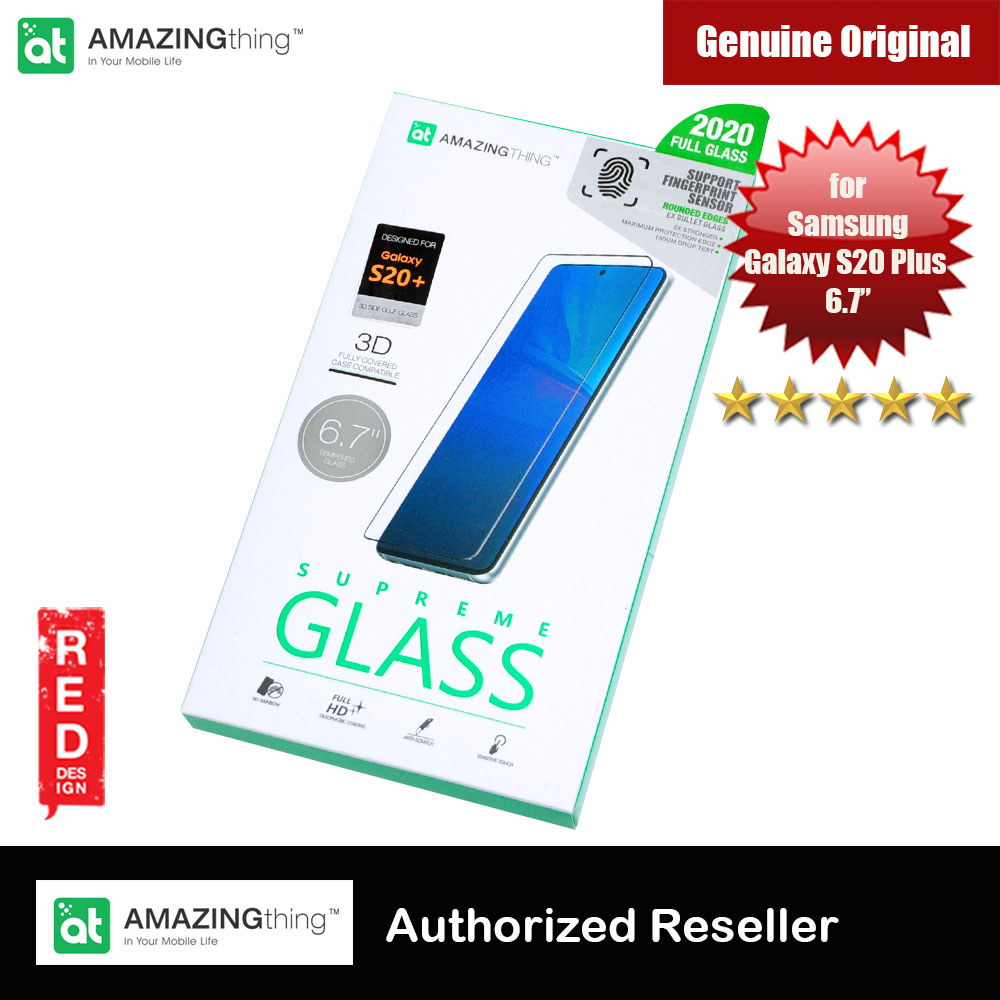 AMAZINGThing Supreme Glass 3D Side Glue Glass Case Compatible for Samsung Galaxy S20 Plus 6.7 (Side Glue)