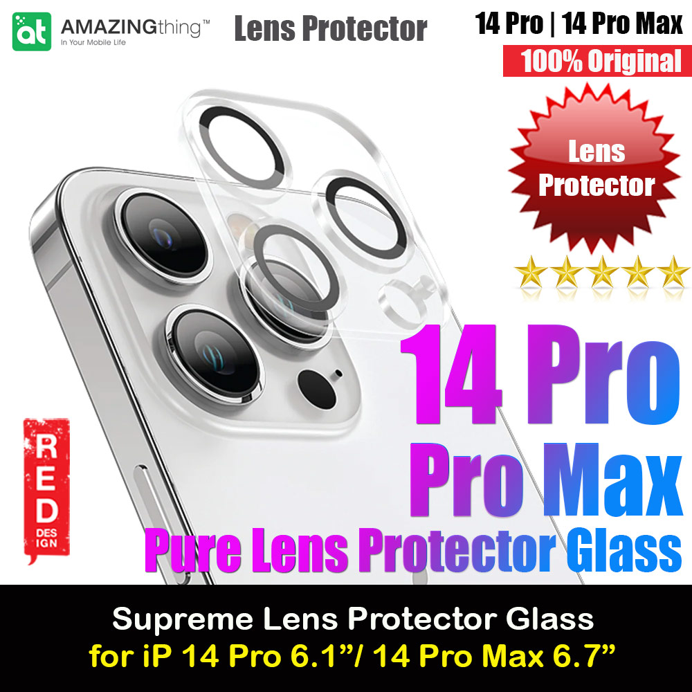 Amazingthing Supreme Glass Pure Camere Lens Glass Protector for iPhone 14 Pro 6.1 iPhone 14 Pro Max 6.7 (Clear)