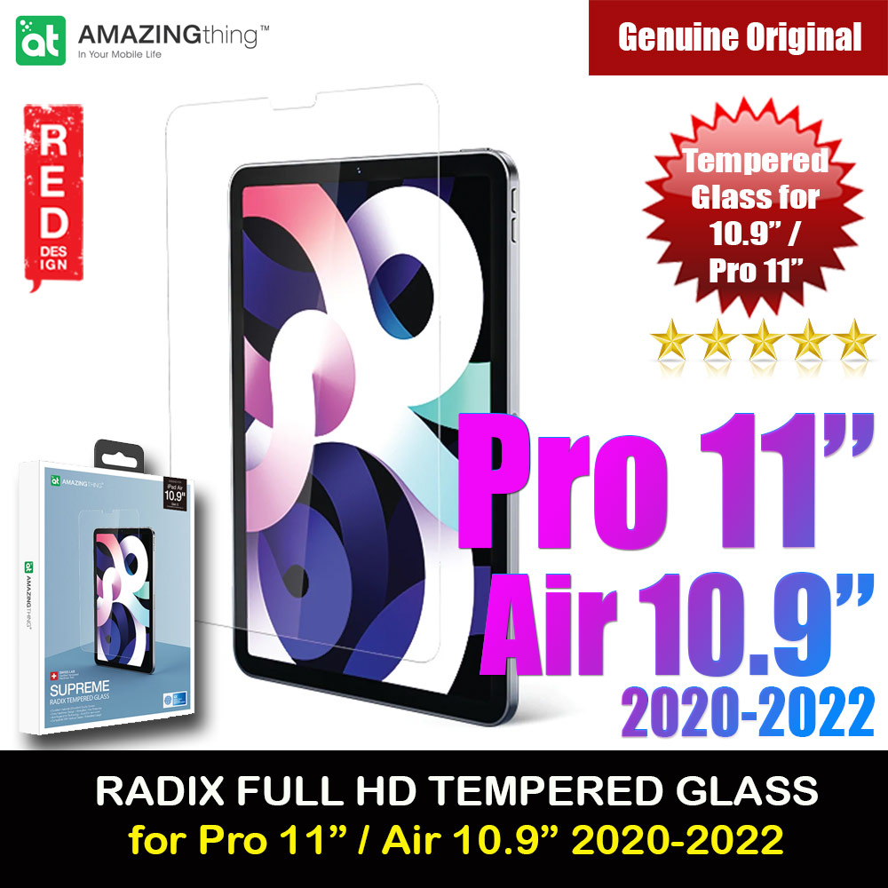 AMAZINGthing Premium SUPREMEGLASS Radix Tempered Glass for Apple iPad Pro 11 3rd Gen 2021 iPad Pro 11 4th Gen 2022 iPad Air 10.9 2022 0.33mm