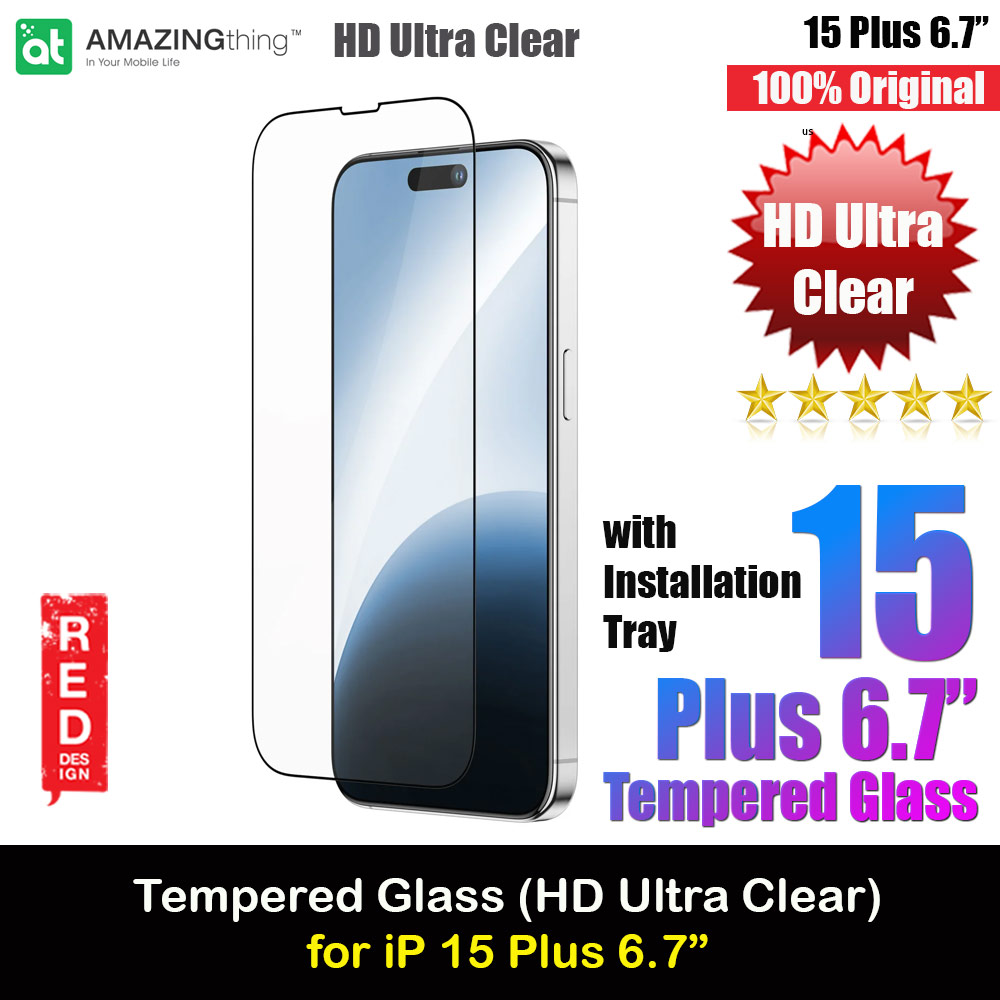 Amazingthing Radix Fully Covered Tempered Glass for iPhone 15 Plus 6.7 (HD Ultra Clear)