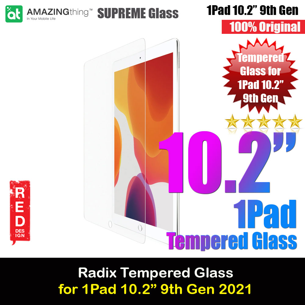 AMAZINGthing Premium Radix SUPREMEGLASS Tempered Glass Full HD for Apple iPad 10.2 9th Gen