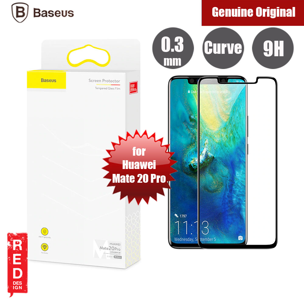 Baseus Full Coverage Tempered Glass for Huawei Mate 20 Pro (Black)