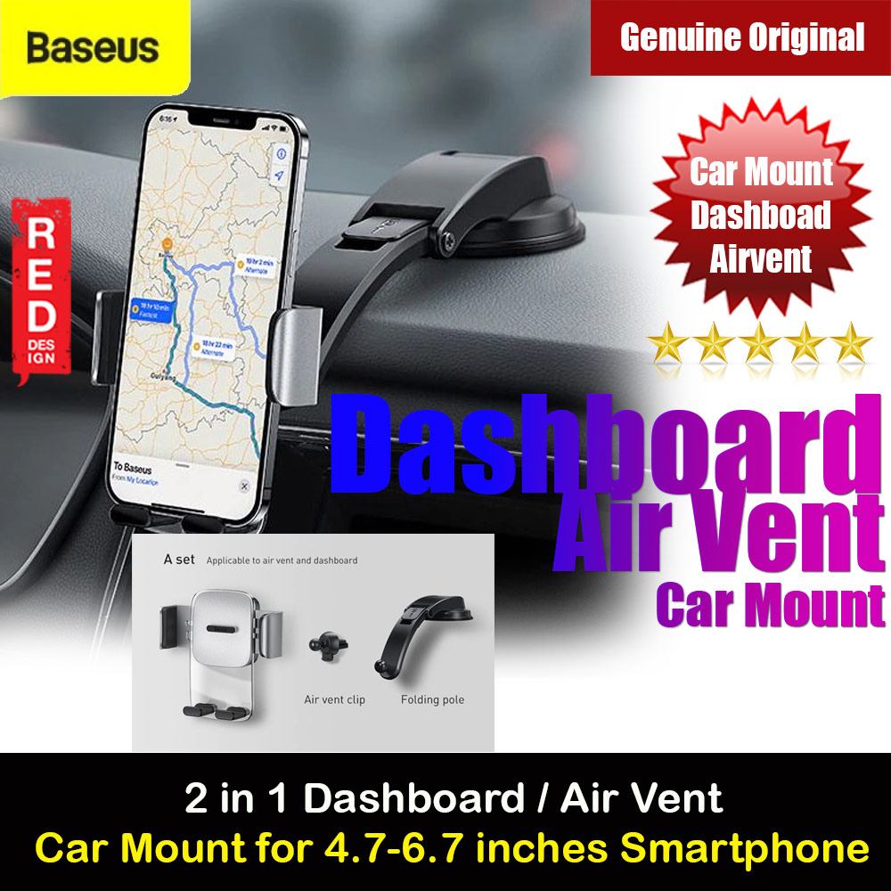 Baseus Easy Control Clamp Car Mount Holder Phone Holder (Air Outlet and Dashboard Version)