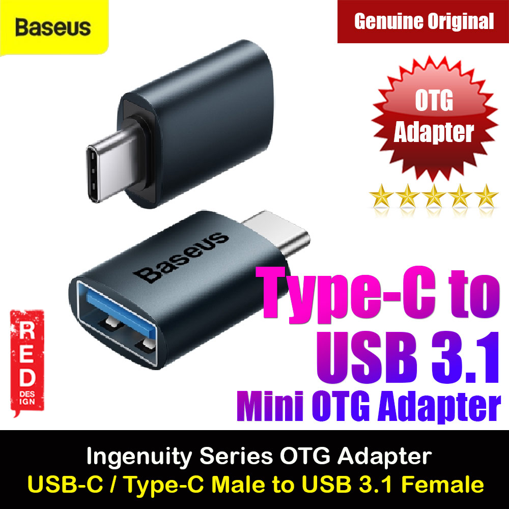 Baseus Ingenuity Series USBC TypeC Male to USB 3.1 Female Mini OTG Adapter (Dark Blue)