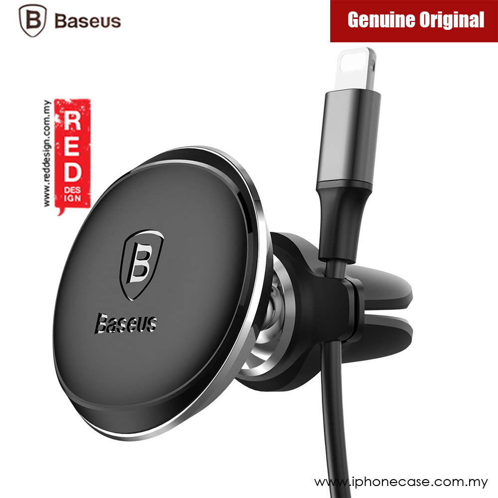 Baseus Magnetic Air Con Vent Suction Bracket Car Mount with Cable Clip (Black)