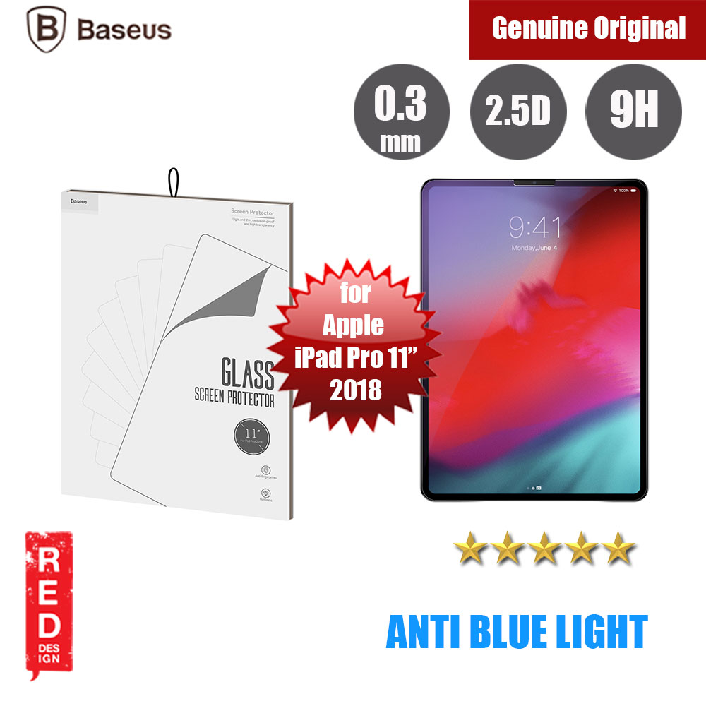 Baseus Tempered Glass for Apple iPad Pro 11" 2018 (0.3mm) with Anti Blue Light