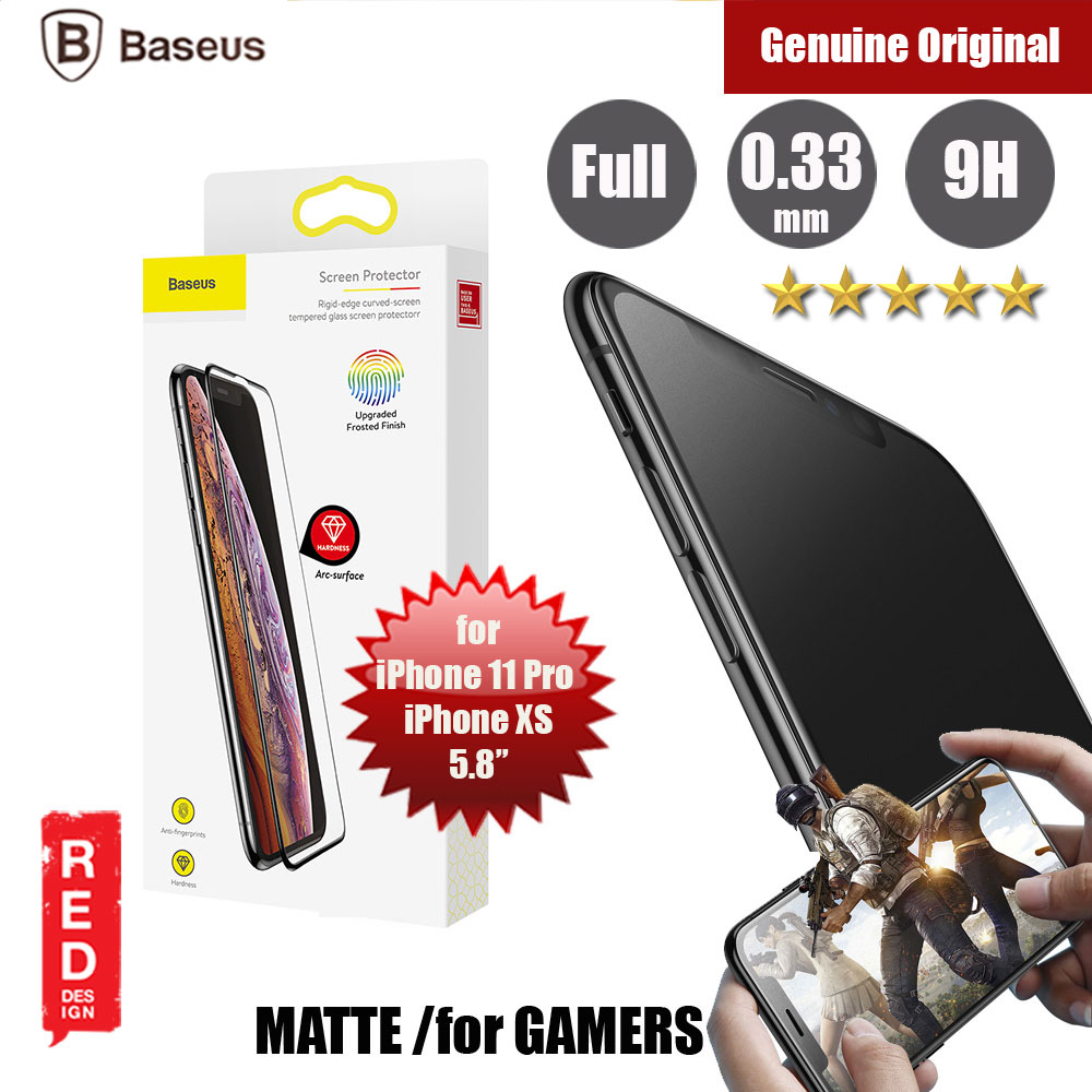Baseus Full Coverage Gaming Tempered Glass for Apple iPhone XS iPhone 11 Pro 5.8" (Matte Surface)