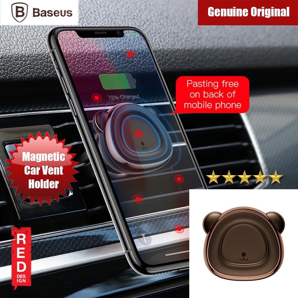 Baseus Little Bear Series Strong Magnetic Air Con Vent Suction Bracket Car Mount (Brown)
