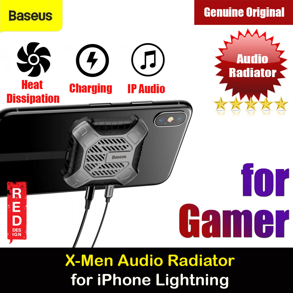 BASEUS X-MEN Audio Radiator Phone Cooler adapter with lightning cable lightning audio lightning charging port for iPhone