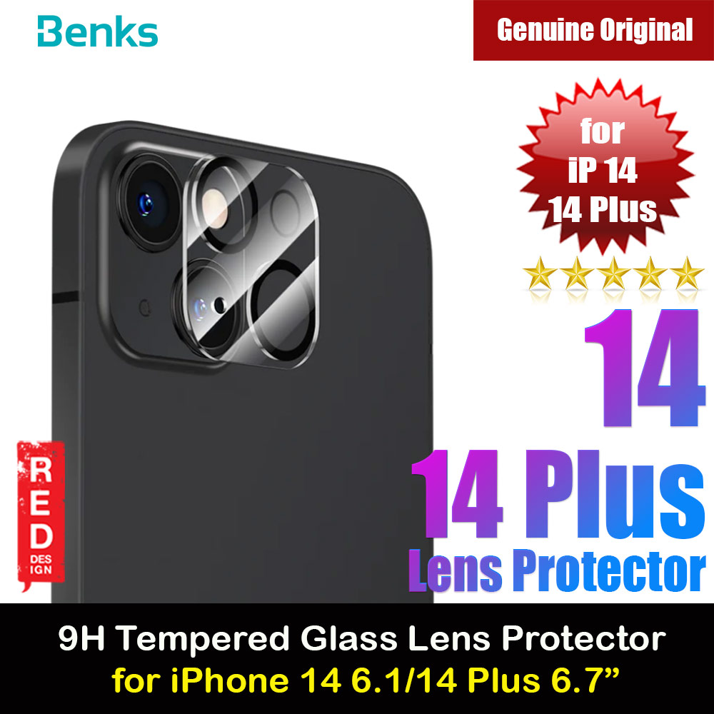 Benks 9H Tempered Glass Lens Protector for iPhone 14 iPhone 14 Plus (Clear)