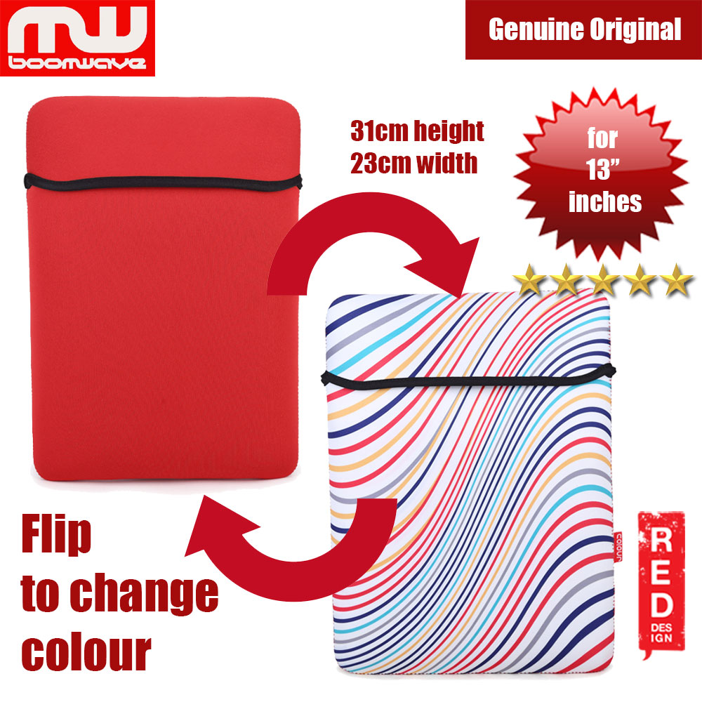 Boomwave Colour Series Laptop Notebook Macbook Sleeve Design up to 13 inches Laptop (Red)