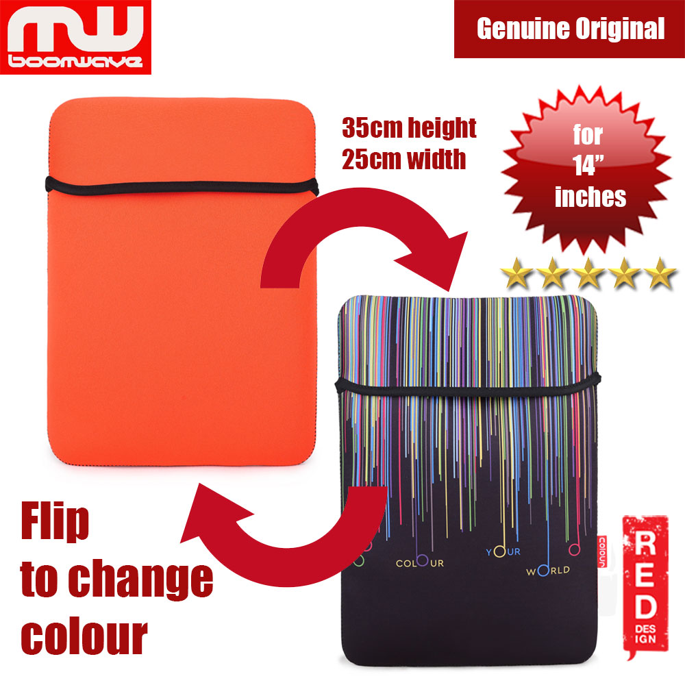 Boomwave Colour Series Laptop Notebook Macbook Sleeve Design up to 14 inches Laptop (Orange)