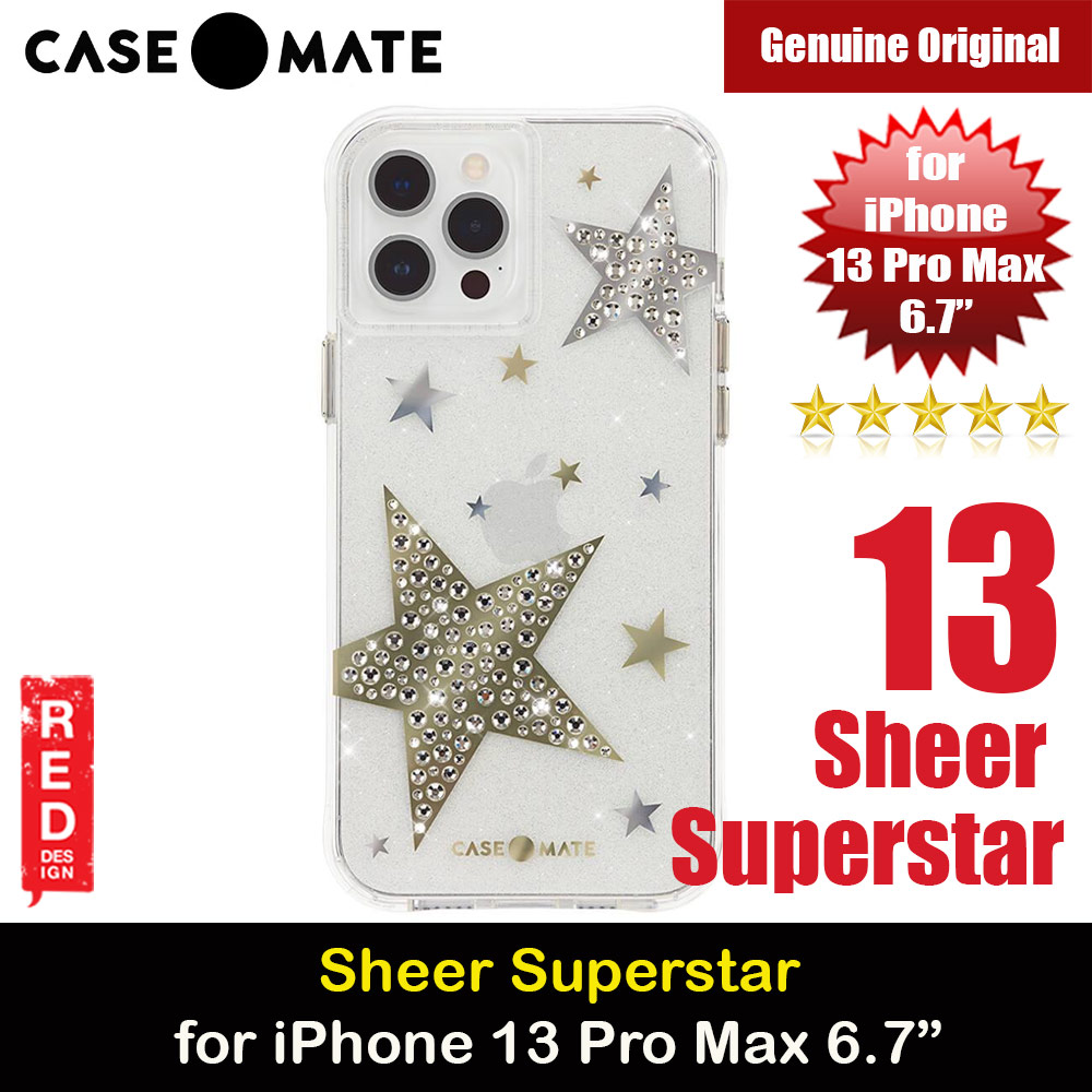 Case Mate Case-Mate Sheer Superstar Series Protection Case for iPhone 13 Pro Max 6.7 (Sheer Superstar)