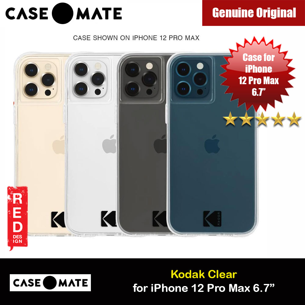 Case Mate Kodak Series Drop Protection Case for iPhone 12 Pro Max 6.7 (Kodak Clear with Micropel)