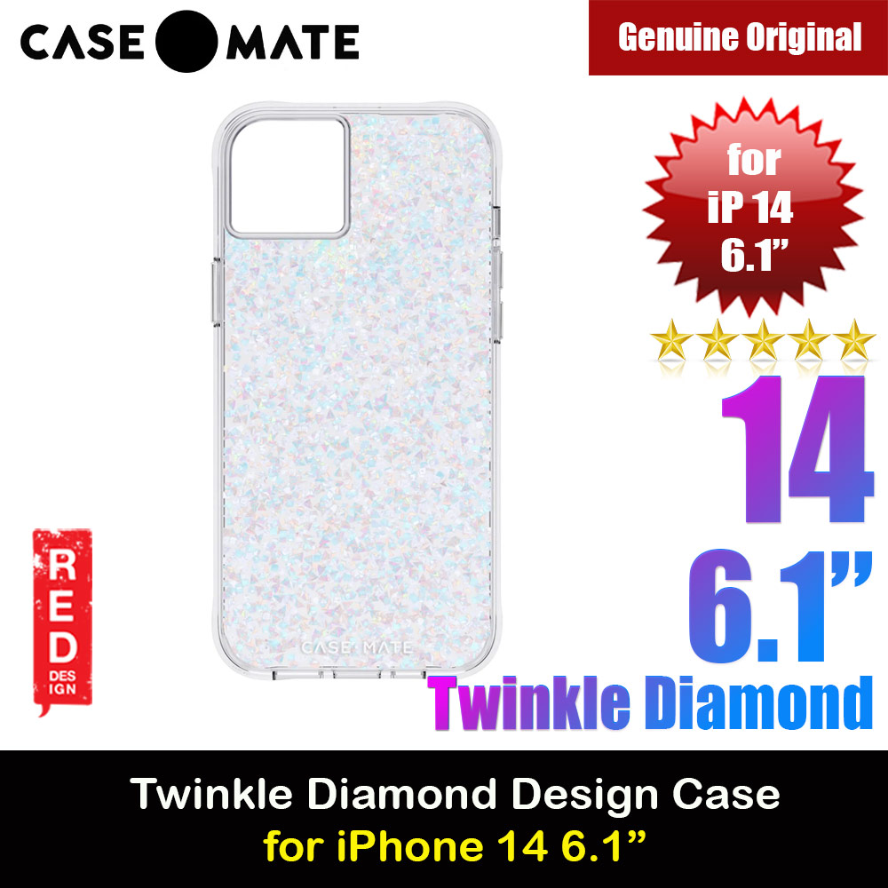 Case Mate Case-Mate Stylish Design Drop Protection Case for iPhone 14 6.1 (Twinkle Diamond)