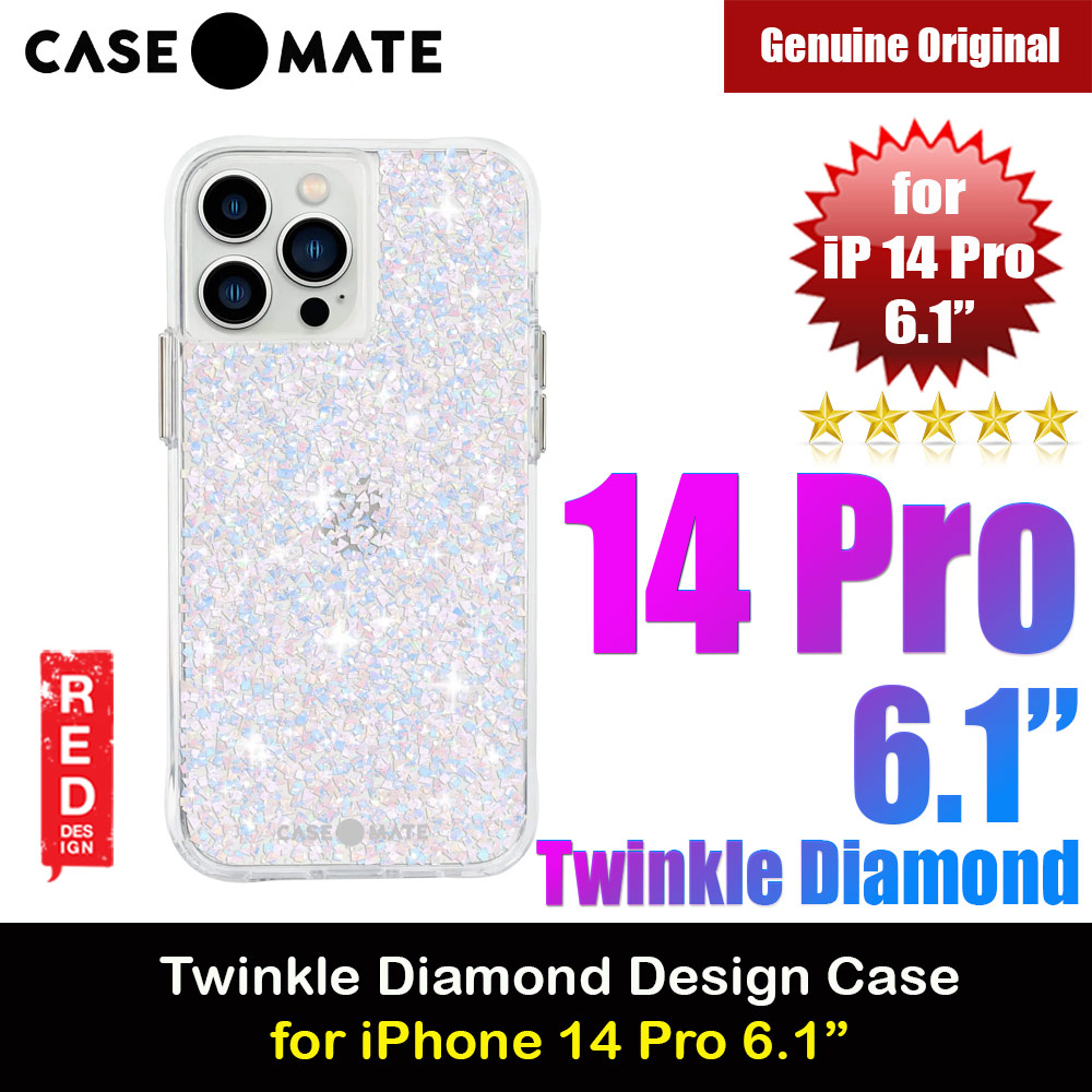 Case Mate Case-Mate Stylish Design Drop Protection Case for iPhone 14 Pro 6.1 (Twinkle Diamond)